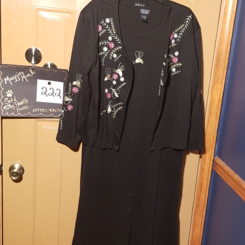 Black Knit Bumble Bee Dress